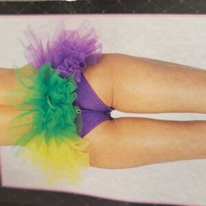 Leg Avenue Purple, Green, and Yellow Ruffled Panties